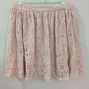 Xhilaration Blush Lace A-Line Skirt